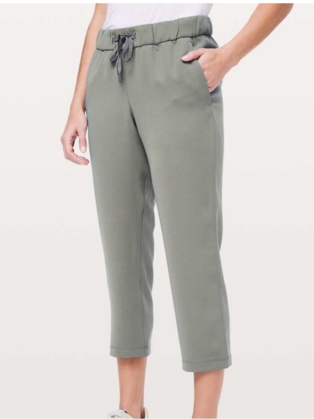lululemon athletica grey Crop (23’) Drawstring on the fly woven Pants